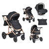 Moni Thira 2u1 kombinovana kolica - Black (Crna)