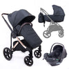 3u1 Kolica za bebe Jungle Motto Lux - Black (Crna)