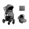 2u1 Kombinovana kolica za bebe KikkaBoo Beloved - Dark Grey (Tamno siva)