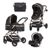 2u1 Kombinovana kolica Chipolino Estelle - Ebony (Crna)