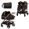 Chipolino Duo Smart kombinovana kolica za blizance - KBDS02401OG Obsidian gold (Crna)