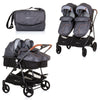 Chipolino Duo Smart kombinovana kolica za blizance - KBDS02402SG Silver grey (Siva)