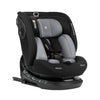 Auto sedište Kinderkraft i-Hake crno i sivo sa sigurnosnim pojasevima i Isofix sistemom.