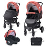 2u1 Kolica za bebe Lorelli Daisy Basic - Black & Ginger Orange (Narandžasta)