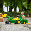 Traktor na pedale rollyJunior John Deere sa prikolicom i utovarivačem - 811496 - www.decjibazar.rs