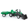 Traktor na pedale Dolu Ranchero sa prikolicom i utovarivačem - 080486 Zelena