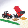Traktor Massey Ferguson 7480 sa kiper prikolicom - Bruder poljoprivreda - 020453